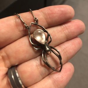 Bloodmilk large rose quartz Eternal Weaver 18” chain